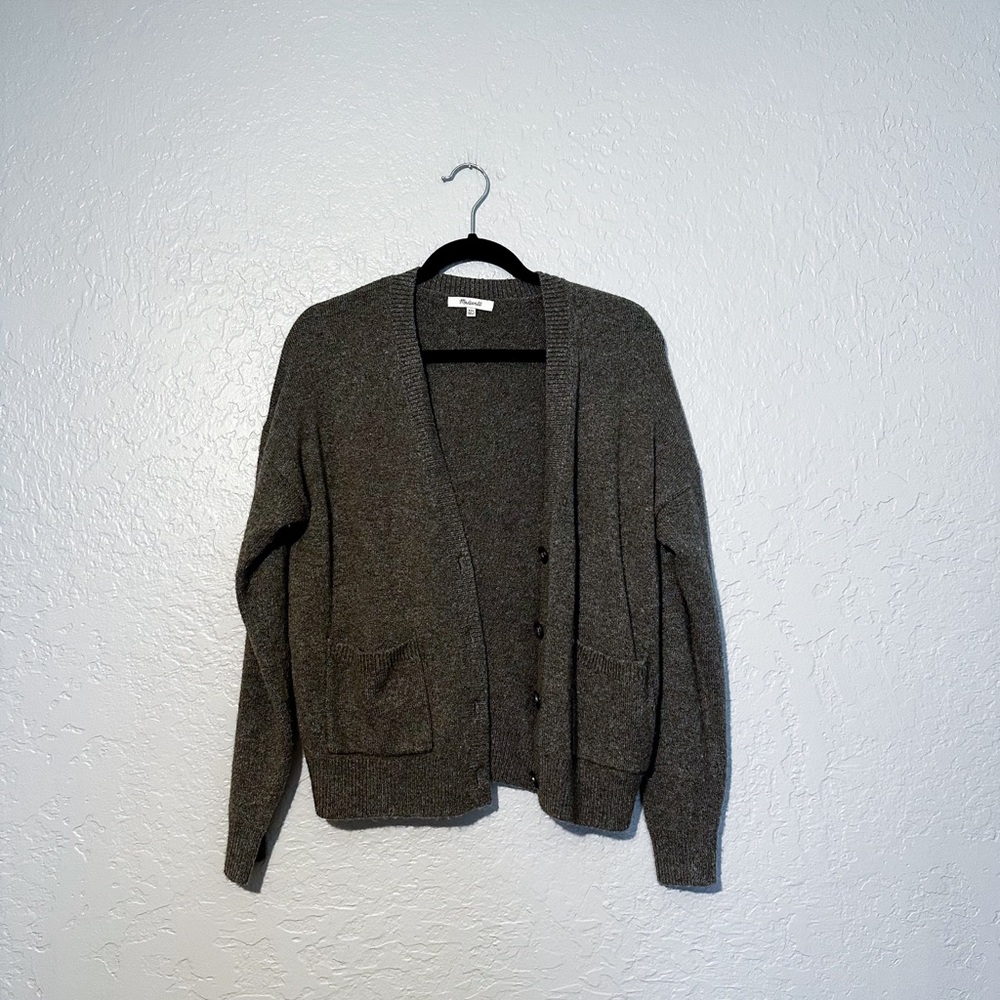 Madewell Wool Blend Gray Cardigan